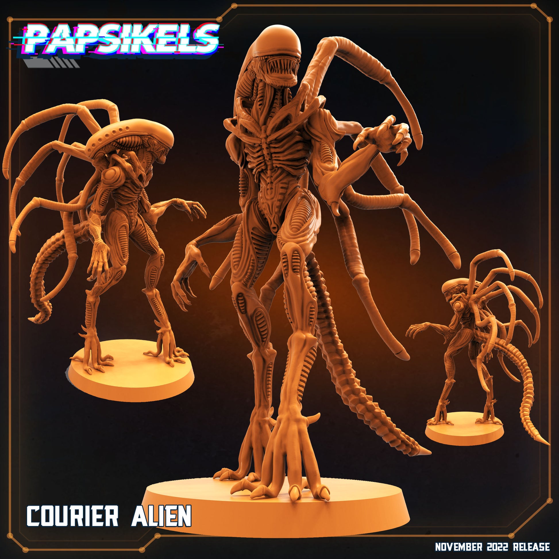 Xenomorph Gigerian Courier Alien (sculpted by Papsikels)