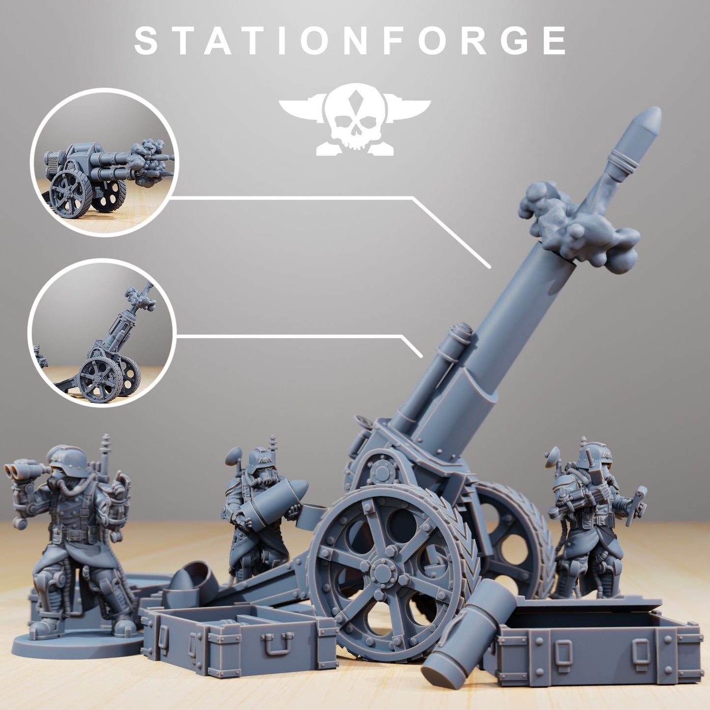 Grim Guard Light Artillery (sculpted by Stationforge)