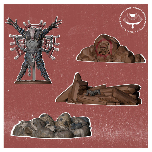 Red Rock Raiders - Terrain set (Sculpted by Vermillion Miniatures)