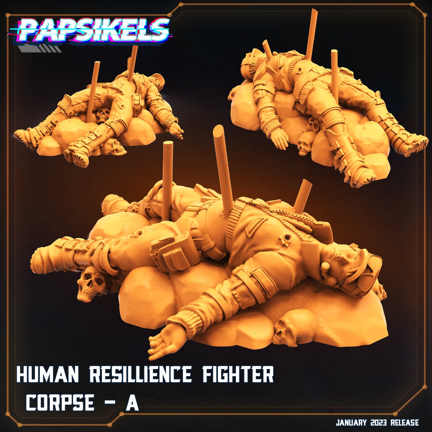 Human Resilience Fighter Corpse A (sculpted by Papsikels)