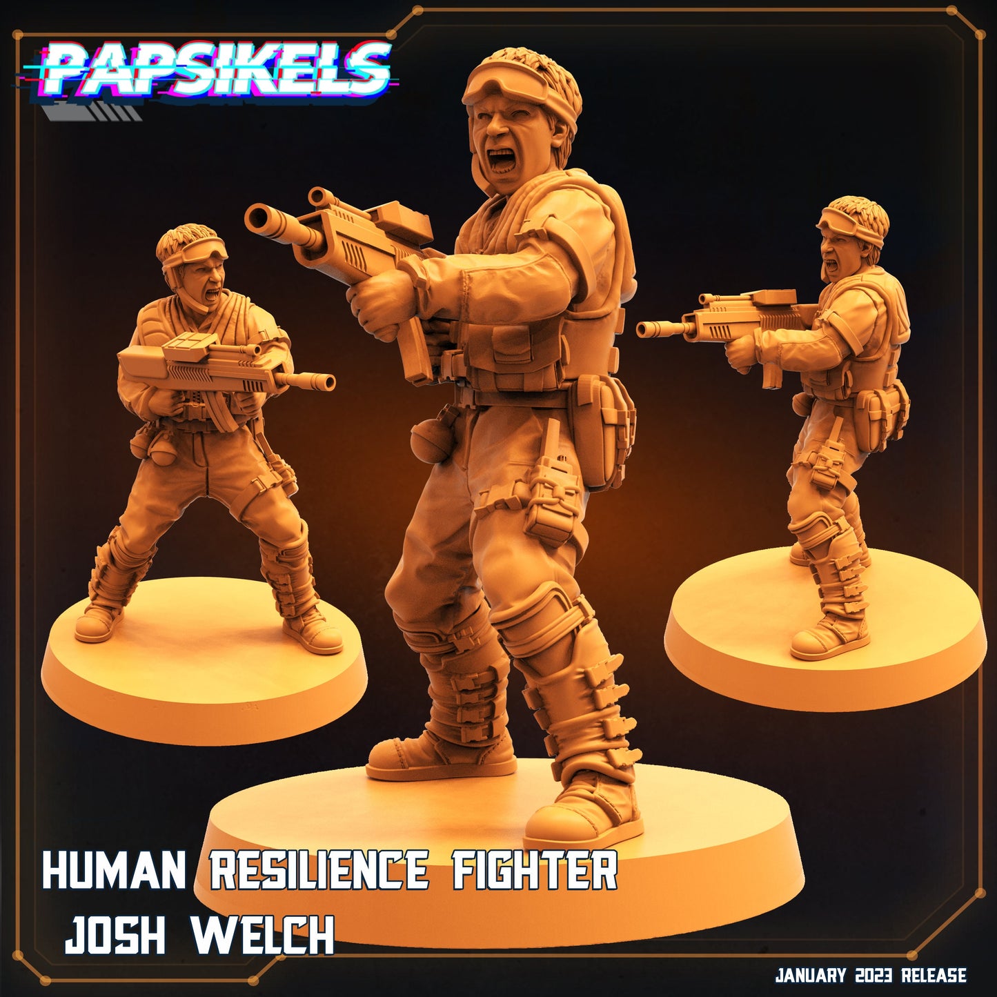 Human Resilience Fighter - Josh Welch (sculpted by Papsikels)