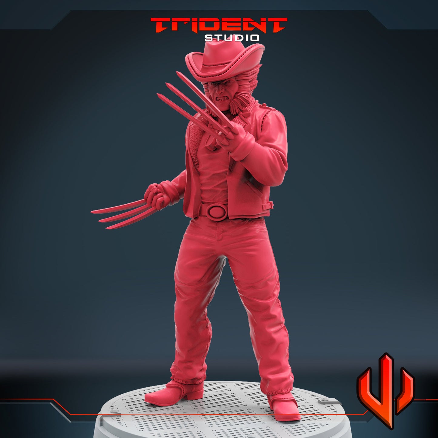 Wolverine Cowboy (Fan art sculpted by Trident Studio) (Crisis Protocol Proxy/Alternative)