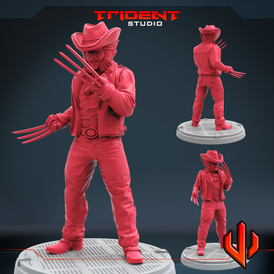 Wolverine Cowboy (Fan art sculpted by Trident Studio) (Crisis Protocol Proxy/Alternative)