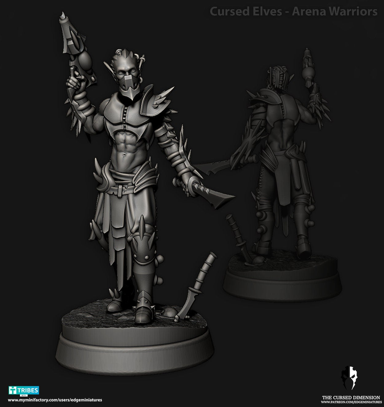 Arena Cult Warriors - Cursed Elves - Set of 8 (Sculpted by Edge Miniatures)