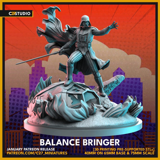 Darth Vader / Balance Bringer 40mm miniature (sculpted by C27 collectibles) (Crisis Protocol Proxy/Shatterpoint/Alternative)