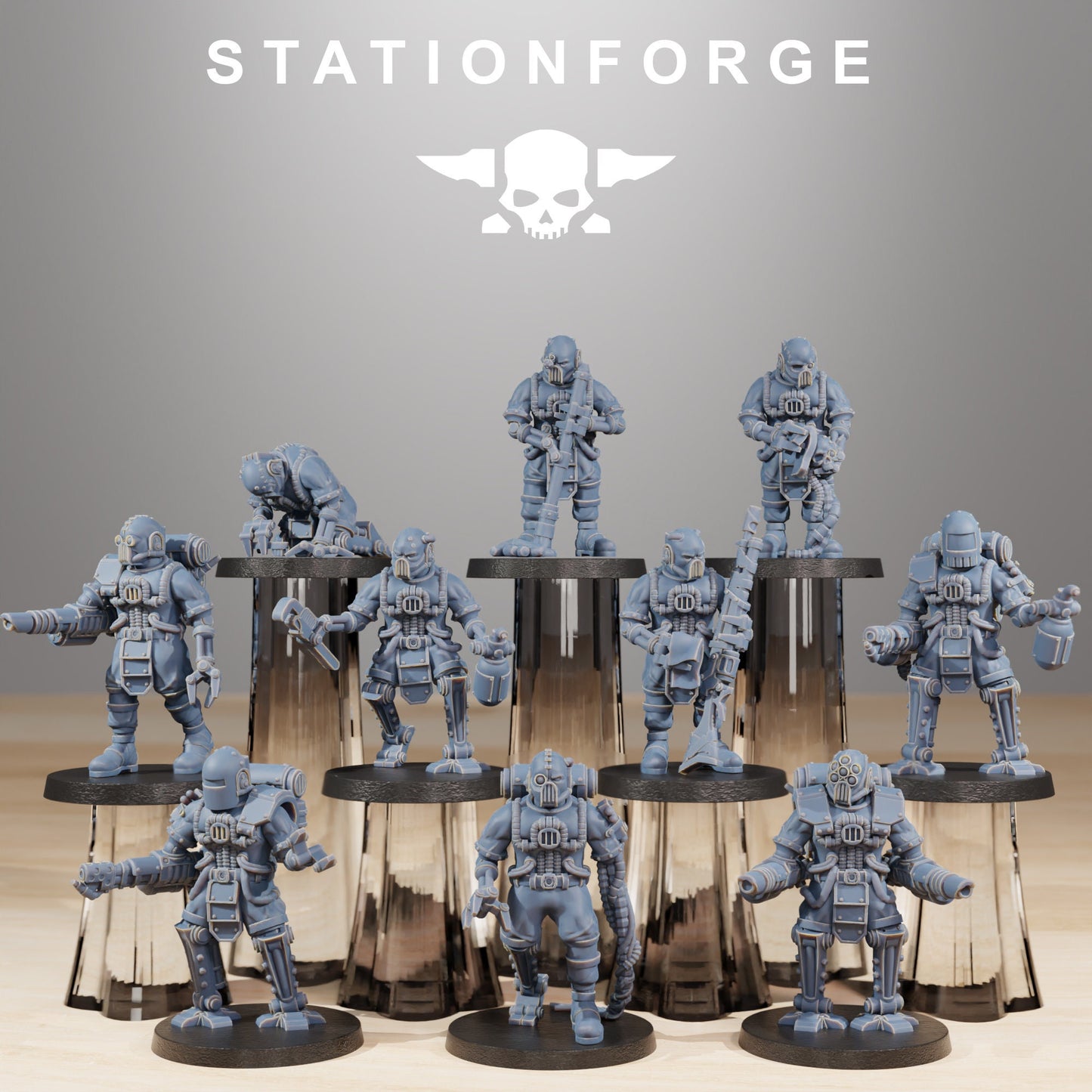 Scavenger Cyborgs - set of 10 (sculpted by Stationforge)