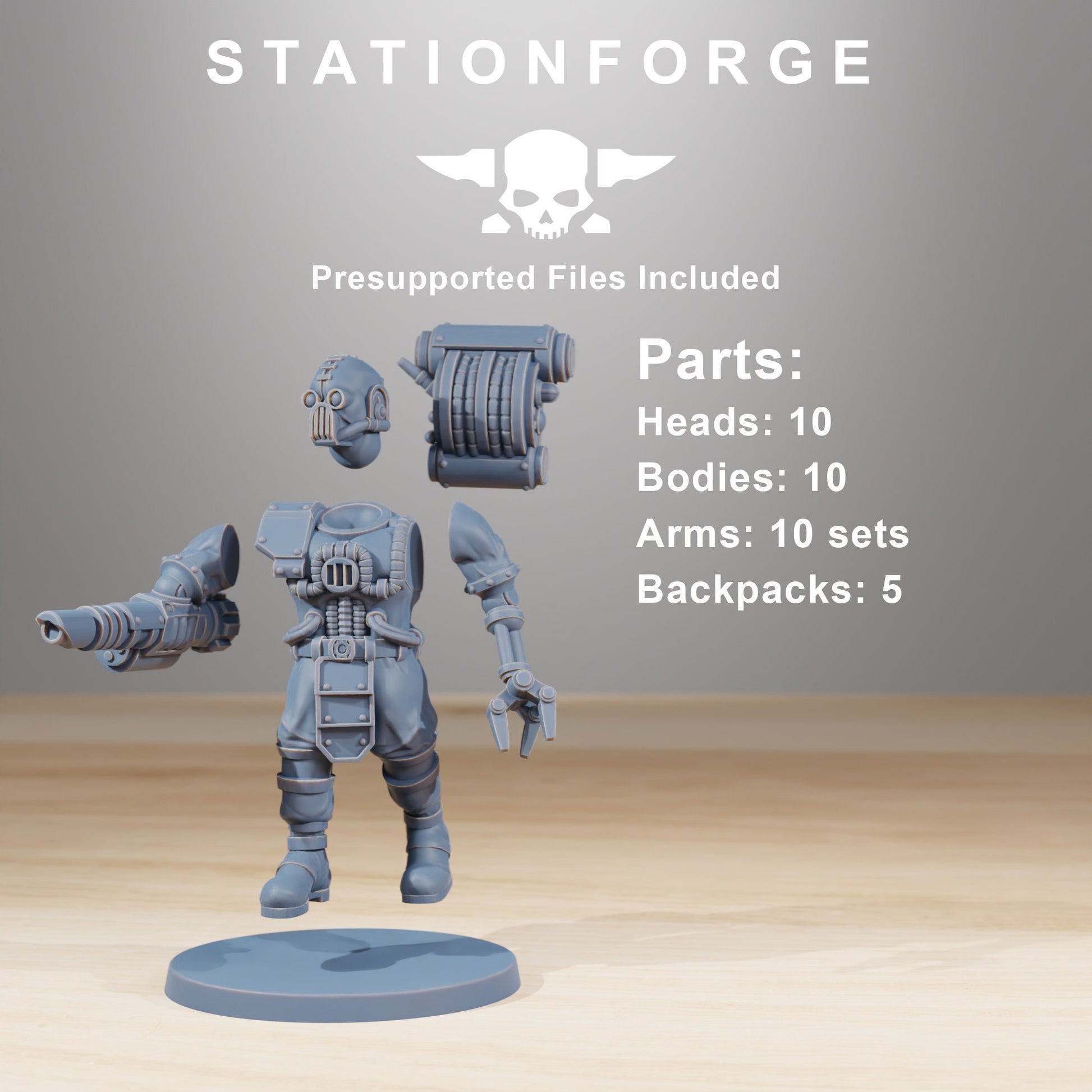 Scavenger Cyborgs - set of 10 (sculpted by Stationforge)