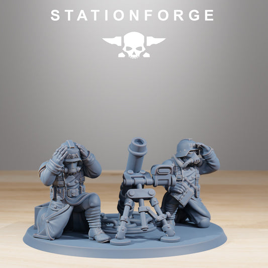 Grim Guard Battle Weapons - Mortar Team (sculpted by Stationforge)
