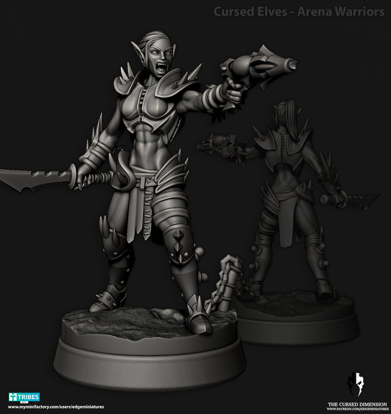 Arena Cult Warriors - Cursed Elves - Set of 8 (Sculpted by Edge Miniatures)