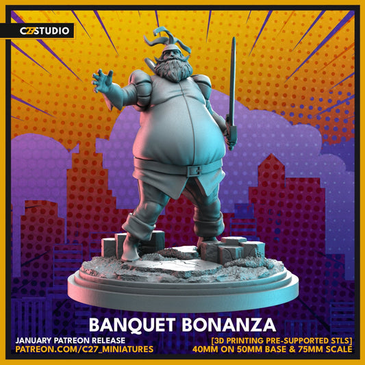 Volstagg / Banquet Bonanza 40mm miniature (sculpted by C27 collectibles) (Crisis Protocol Proxy/Alternative)