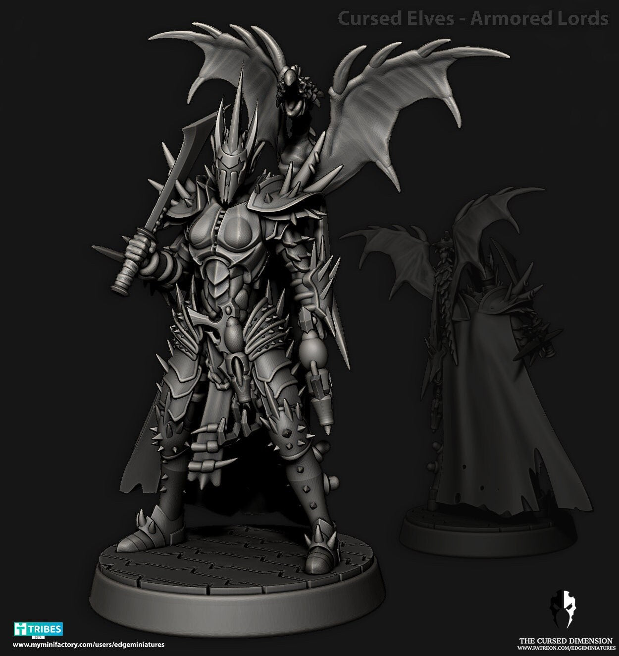 Armoured Lord 2 - Cursed Elves (Sculpted by Edge Miniatures)