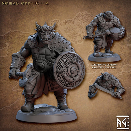 Nomad Orr'ug A - Nomad Orr'ugs (30mm base) (sculpted by Artisans Guild)