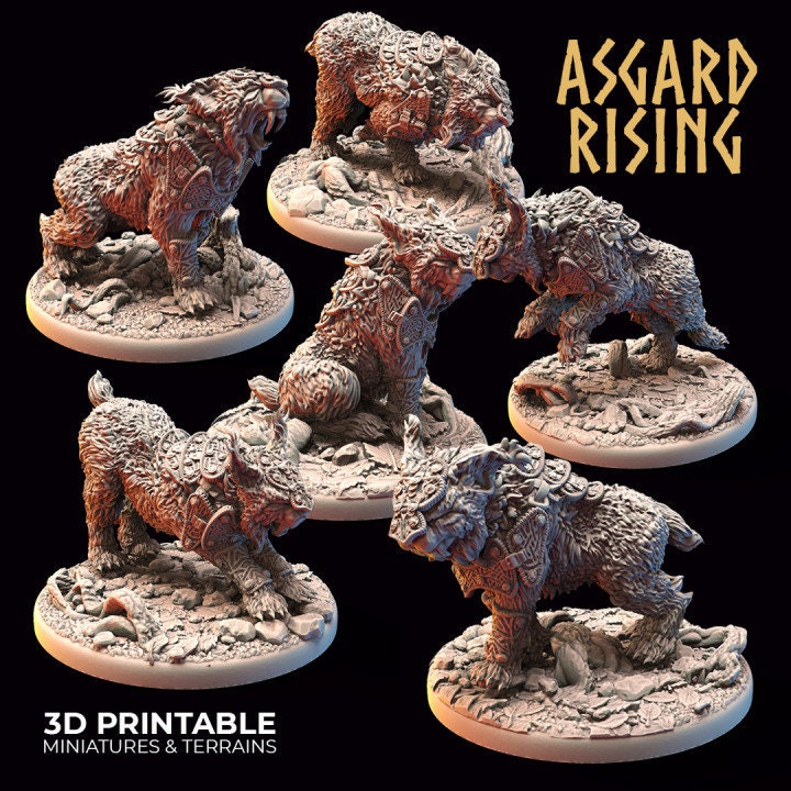 Wild Lynxes / Royal Battle Lynxes (6) sculpted by Asgard Rising