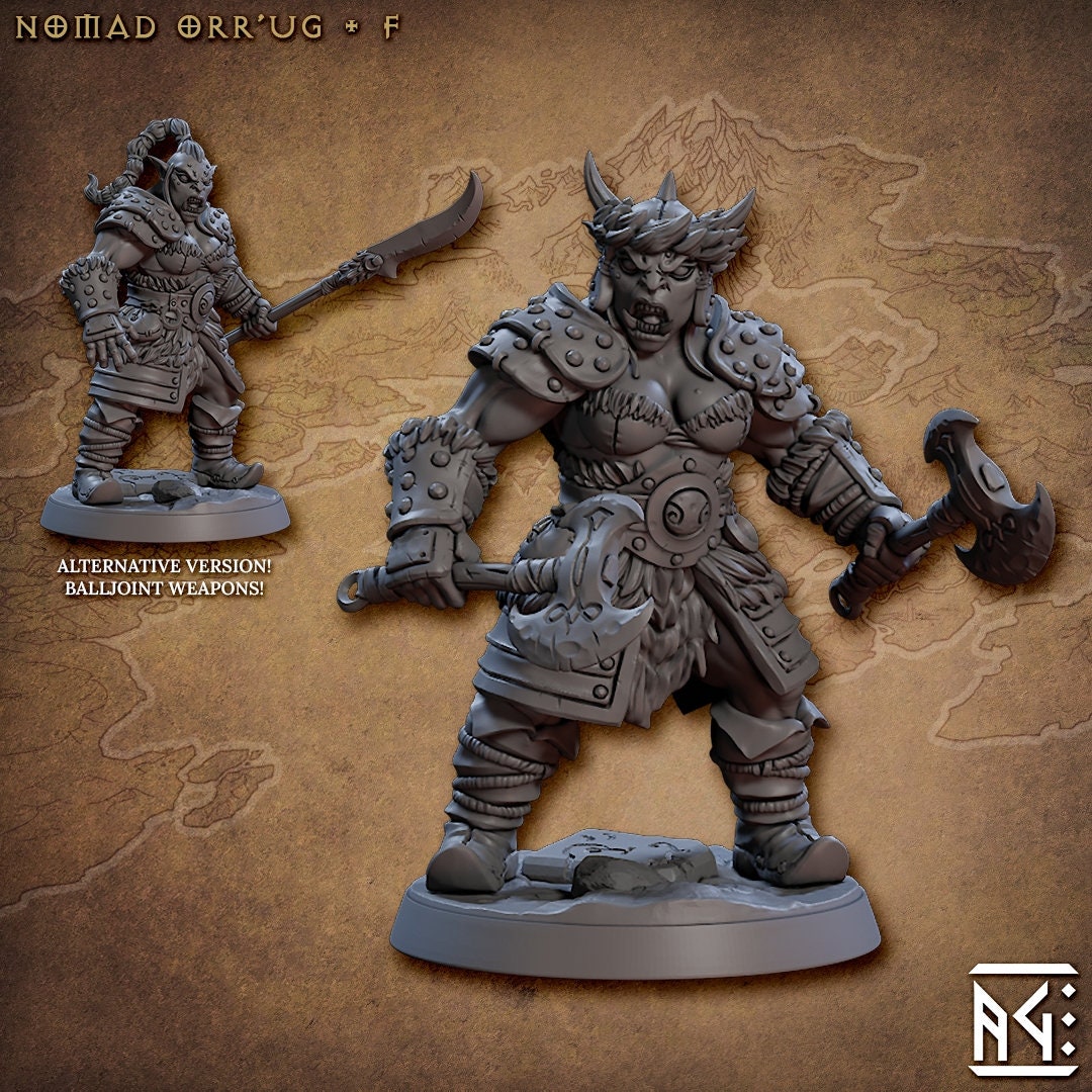 Nomad Orr'ug F - Nomad Orr'ugs (30mm base) (sculpted by Artisans Guild)