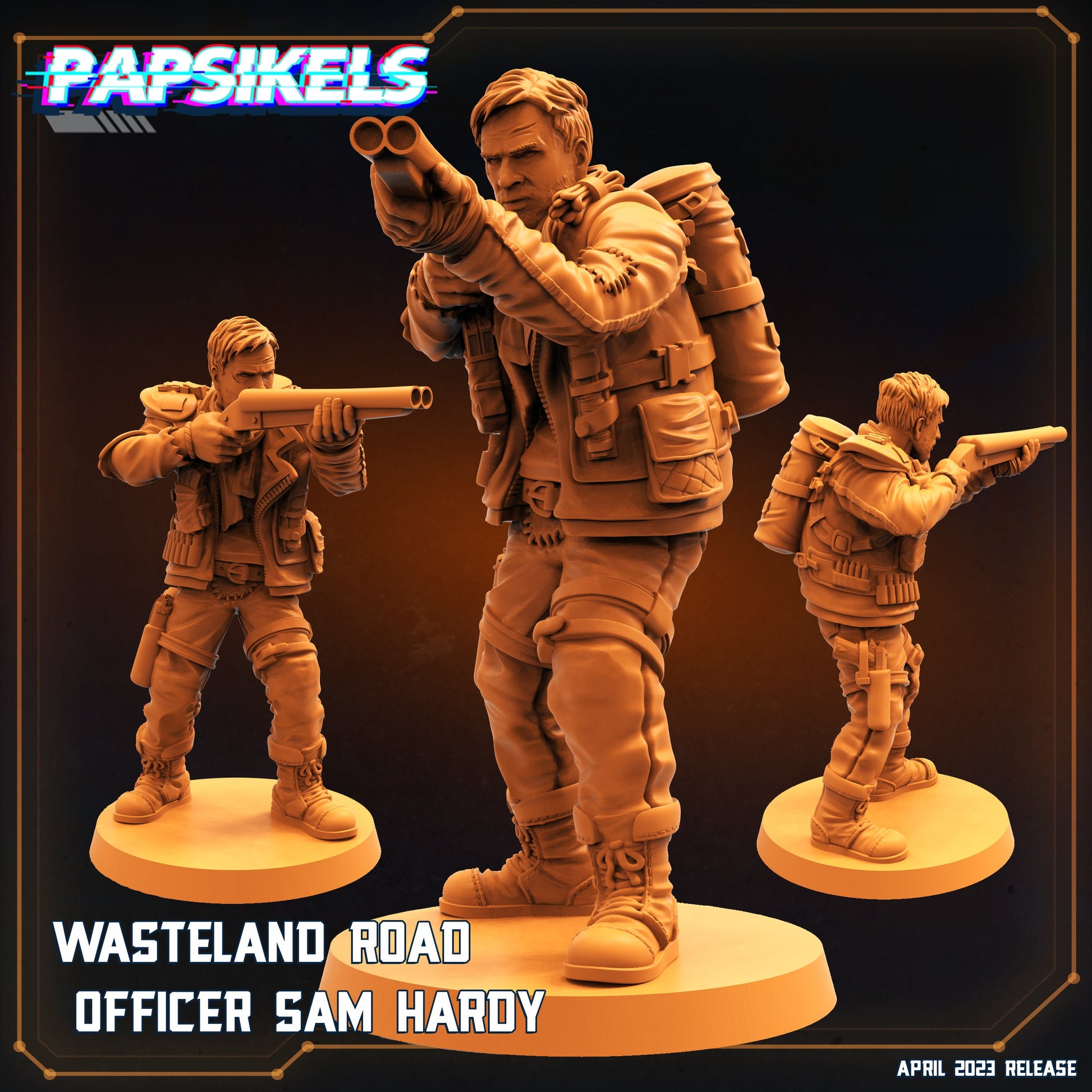 Wasteland Road Officer Sam Hardy (sculpted by Papsikels)