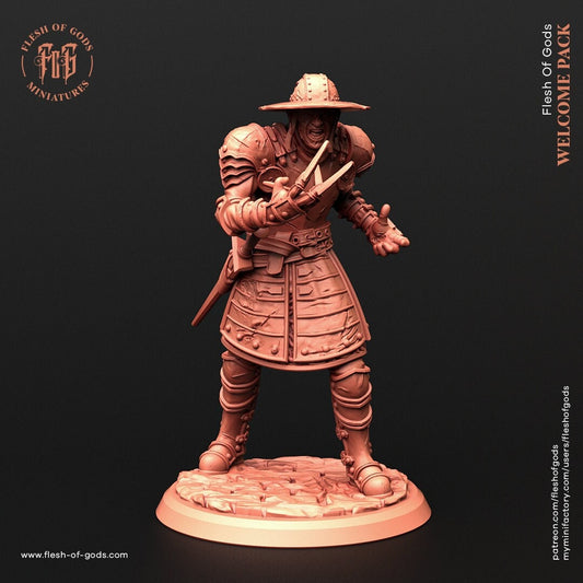 Sir Frederick the Demon Slayer (32mm scale & 75mm Scale) (sculpted by Flesh of Gods miniatures)