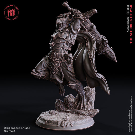 Dragonborn Knight - The Scourges of War (sculpted by Flesh of Gods miniatures)