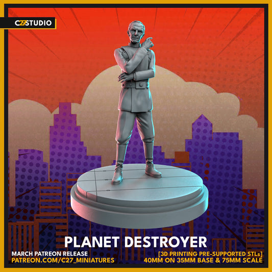 Grand Moff Tarkin / Planet Destroyer 40mm miniature (Fan Art sculpted by C27 collectibles) (Crisis Protocol Proxy/Alternative)