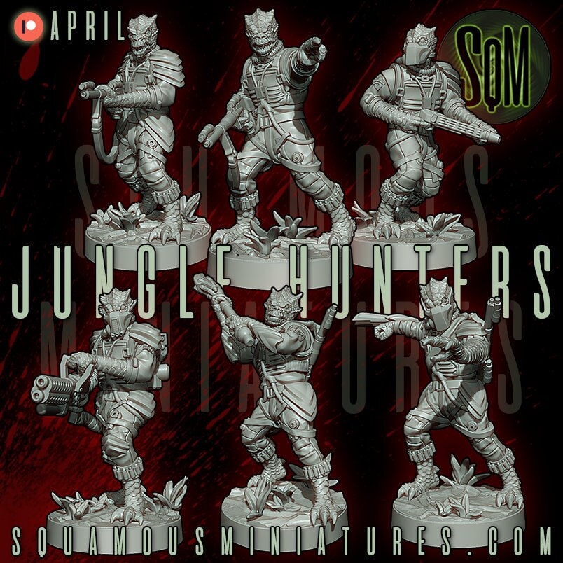 Jungle Hunters - Set of 6 (Sculpted by Squamous Miniatures)