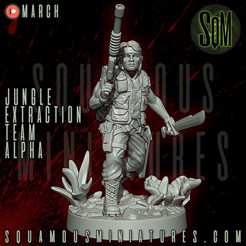 Guerilla Jungle Extraction Team Alpha - set of 7 (Sculpted by Squamous Miniatures)