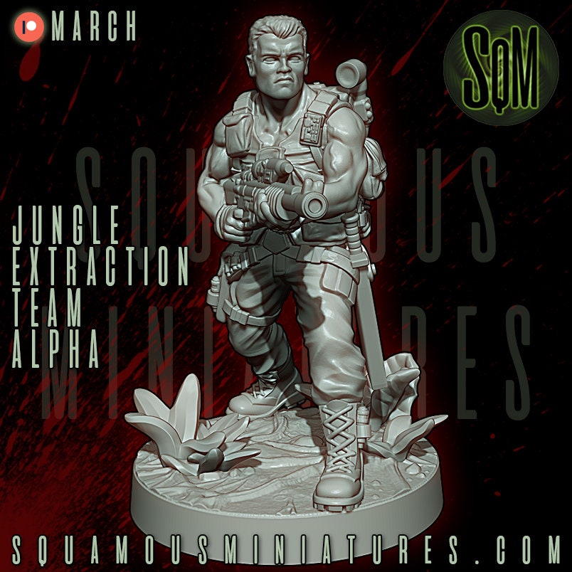 Guerilla Jungle Extraction Team Alpha - set of 7 (Sculpted by Squamous Miniatures)