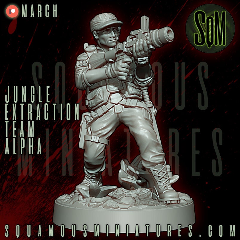 Guerilla Jungle Extraction Team Alpha - set of 7 (Sculpted by Squamous Miniatures)