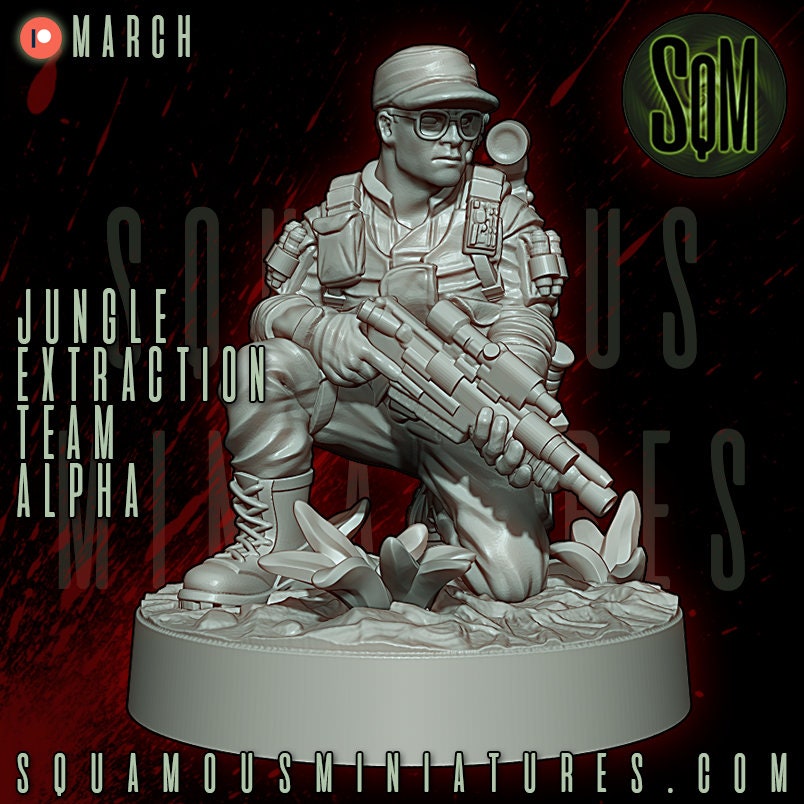 Guerilla Jungle Extraction Team Alpha - set of 7 (Sculpted by Squamous Miniatures)