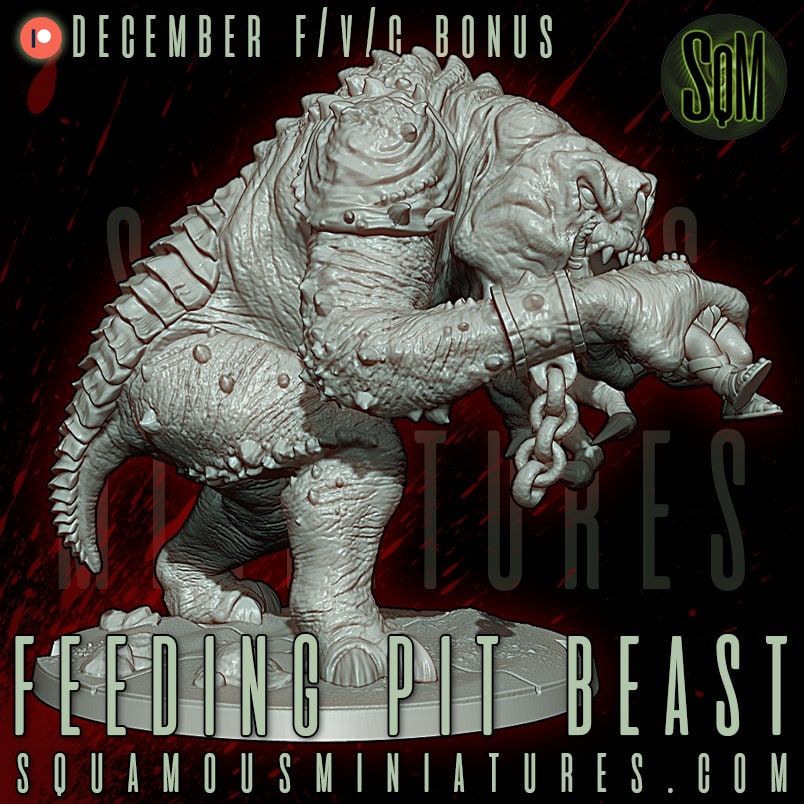 Feeding Pit Beast (Sculpted by Squamous Miniatures)