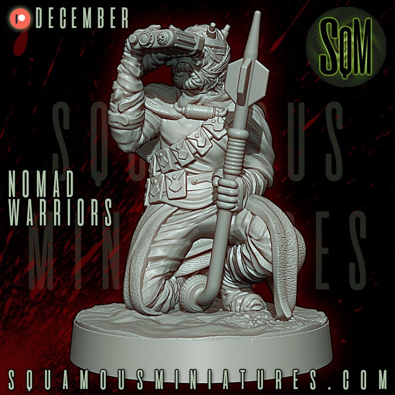 Nomad Warriors - set of 5 (Sculpted by Squamous Miniatures)