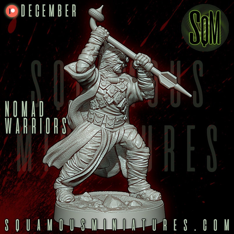 Nomad Warriors - set of 5 (Sculpted by Squamous Miniatures)