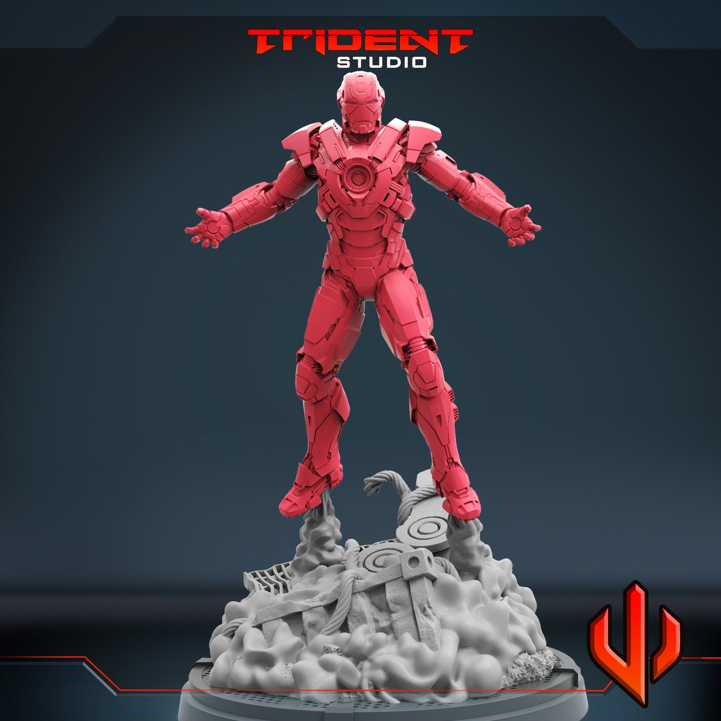 Iron Man Mk17 (Fan art sculpted by Trident Studio) (Crisis Protocol Proxy/Alternative)