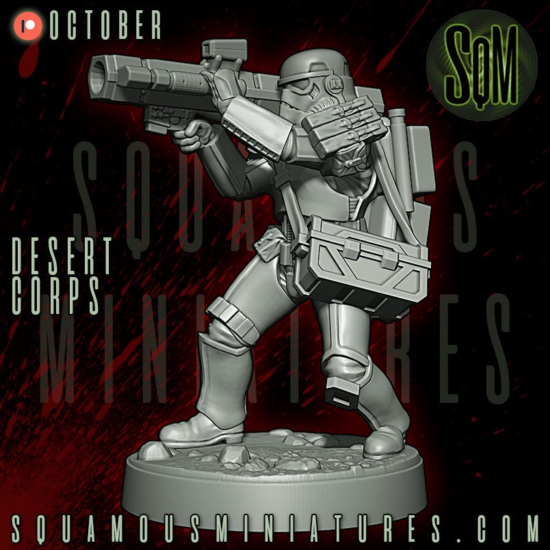 Desert Corps - Set of 9 (Sculpted by Squamous Miniatures)