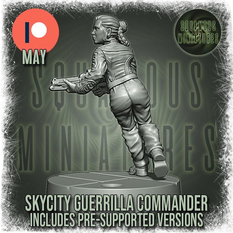 Sky City Guerrilla Commander (pose 1) (Sculpted by Squamous Miniatures)