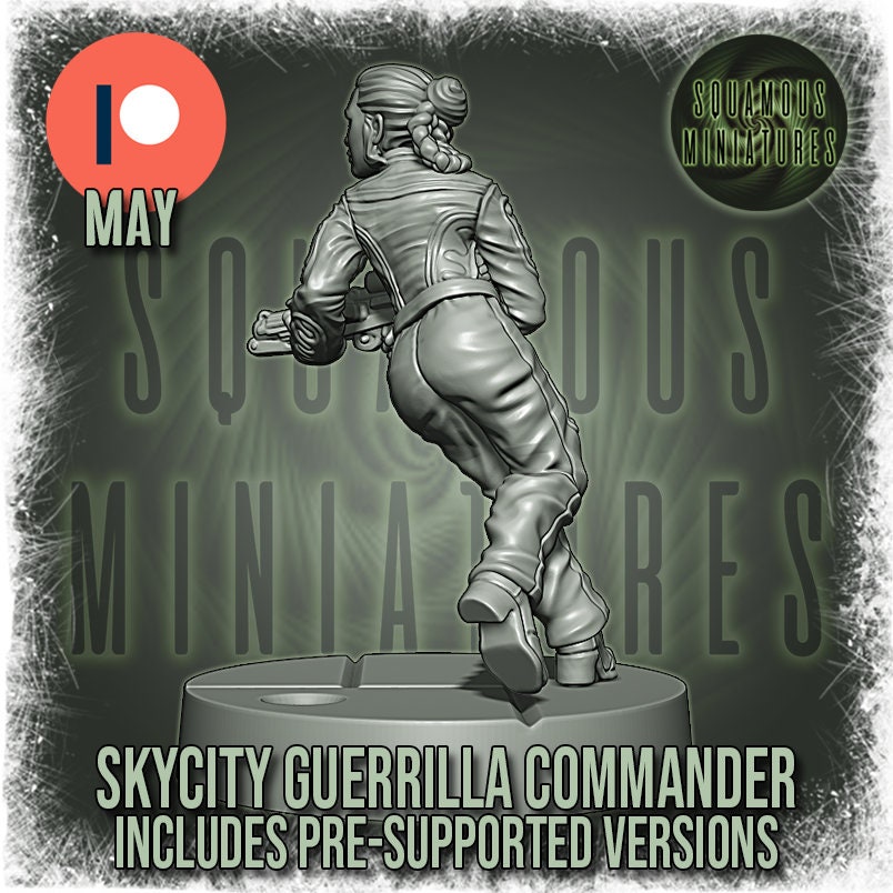 Sky City Guerrilla Commander (pose 1) (Sculpted by Squamous Miniatures)