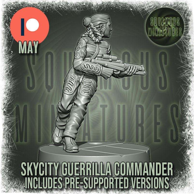 Sky City Guerrilla Commander (pose 1) (Sculpted by Squamous Miniatures)