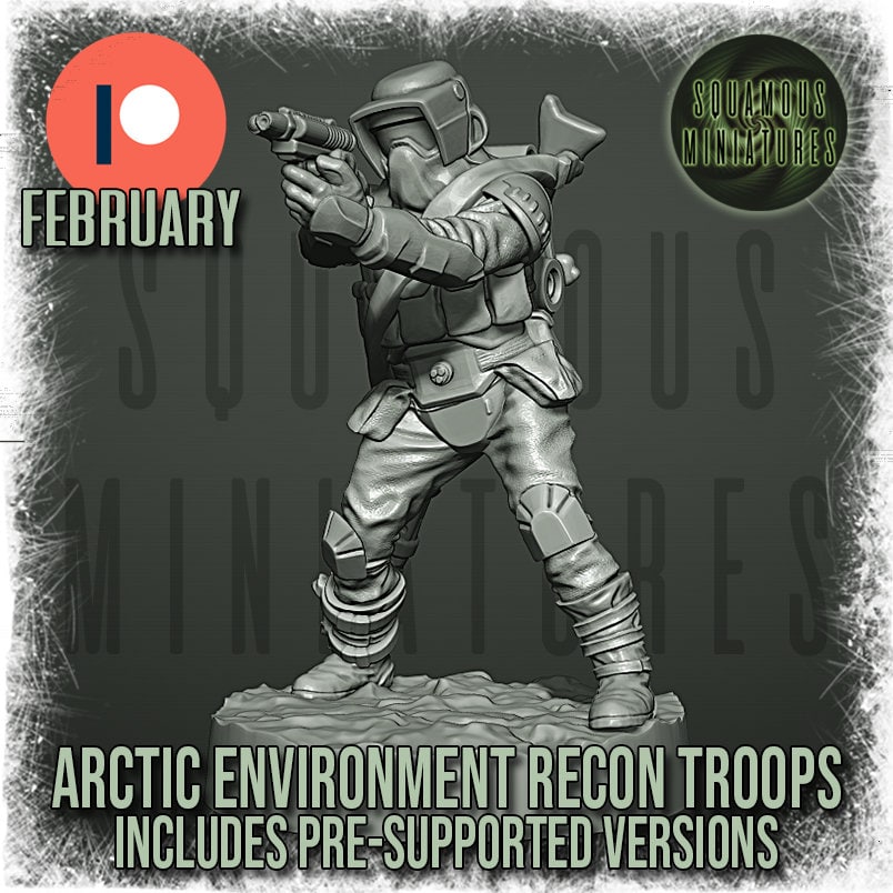 Arctic Environment Recon Troopers - Set of 8 (Sculpted by Squamous Miniatures)