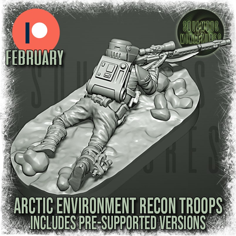 Arctic Environment Recon Troopers - Set of 8 (Sculpted by Squamous Miniatures)