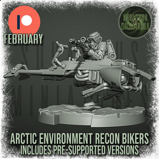 Arctic Environment Recon Biker (2) (Sculpted by Squamous Miniatures)