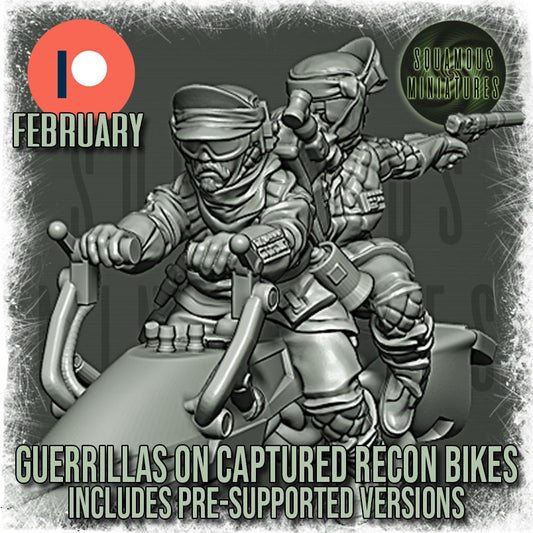 Arctic Guerrillas on Captured Recon Bike (1) (Sculpted by Squamous Miniatures)