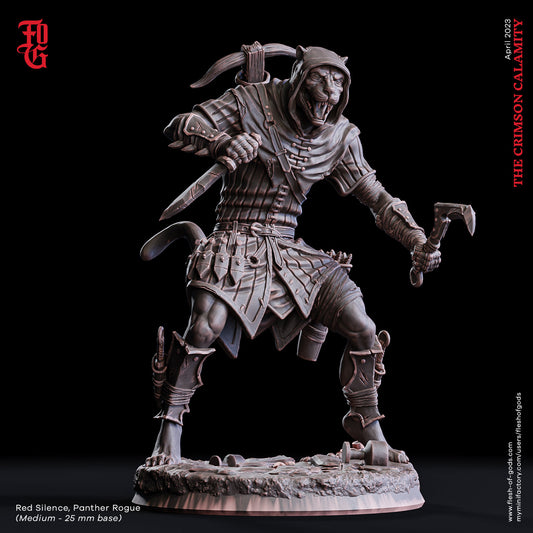 Red Silence, Panther Rogue - The Crimson Calamity (sculpted by Flesh of Gods miniatures)