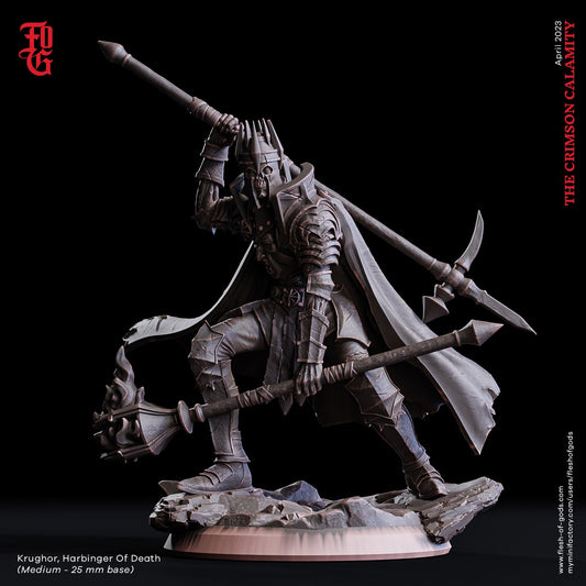 Krughor, Harbinger of Death - The Crimson Calamity (sculpted by Flesh of Gods miniatures)