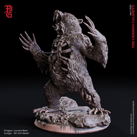 Dragon-Cursed Bear - The Crimson Calamity (sculpted by Flesh of Gods miniatures)