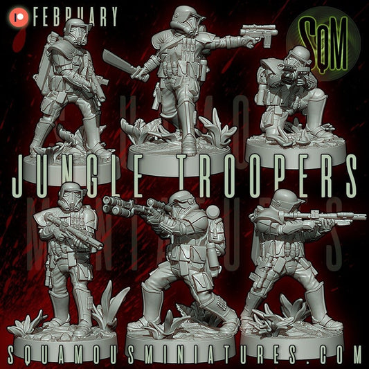 Jungle Troopers - Set of 6 (Sculpted by Squamous Miniatures)