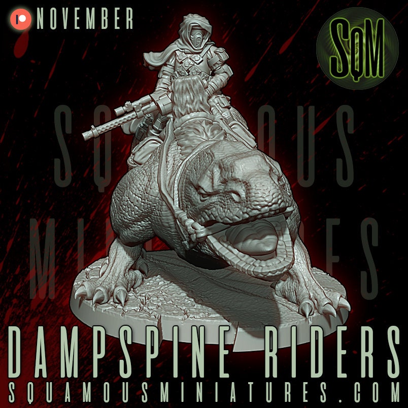 Dampsine Rider (1) (Sculpted by Squamous Miniatures)