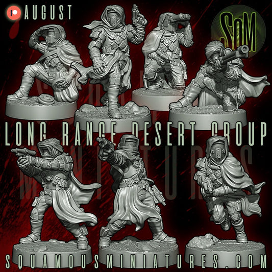 Long Range Desert Group - Set of 7 (Sculpted by Squamous Miniatures)