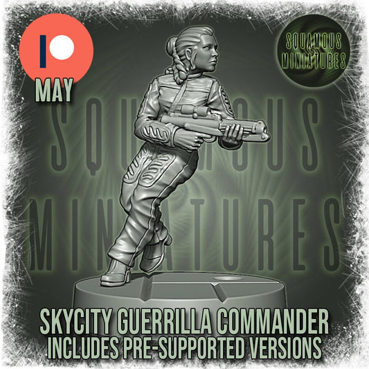 Sky City Guerrilla Commander (pose 1) (Sculpted by Squamous Miniatures)