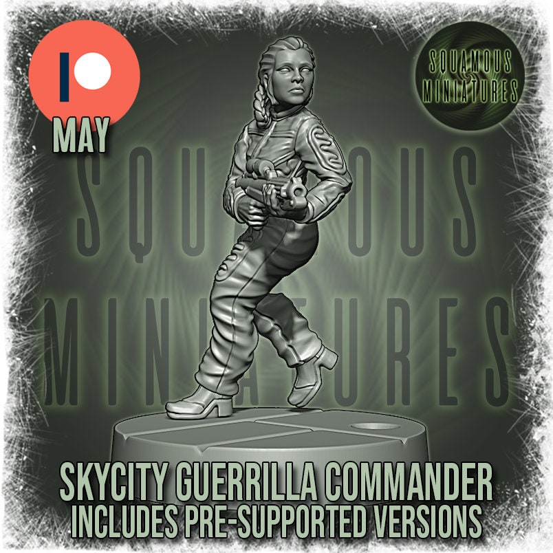 Sky City Guerrilla Commander (pose 1) (Sculpted by Squamous Miniatures)