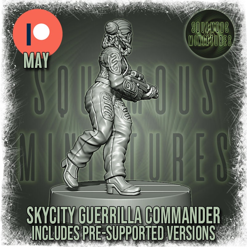 Sky City Guerrilla Commander (pose 1) (Sculpted by Squamous Miniatures)