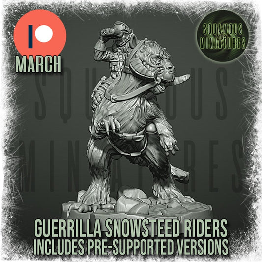 Guerrilla Snowsteed Rider (2) (Sculpted by Squamous Miniatures)