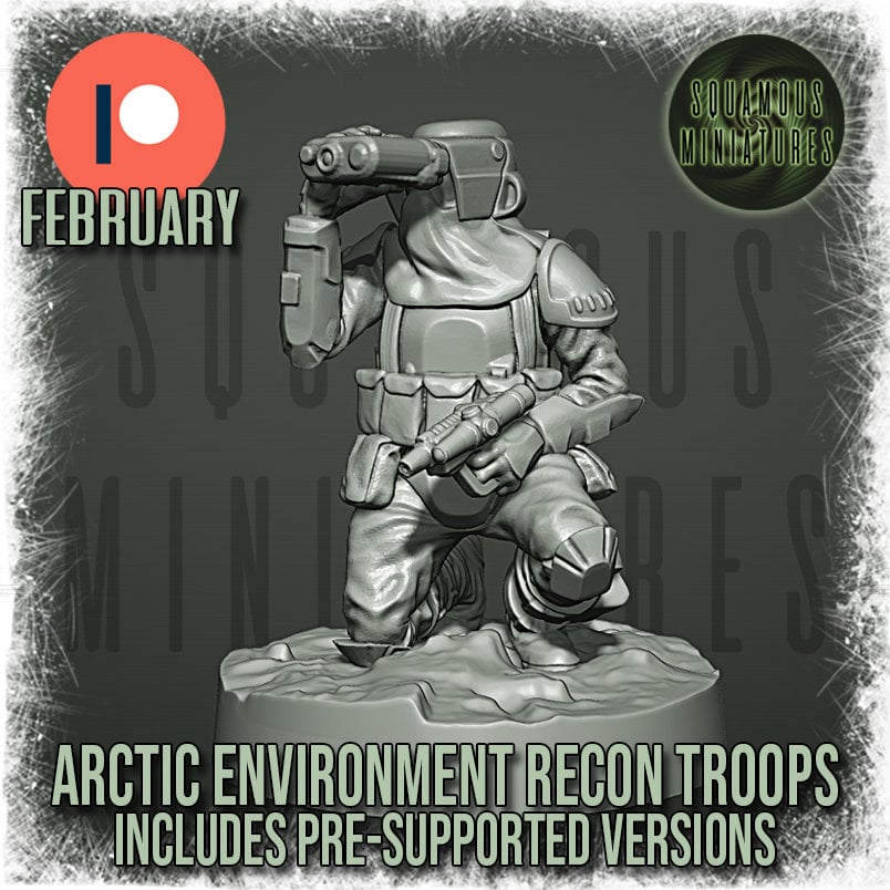 Arctic Environment Recon Troopers - Set of 8 (Sculpted by Squamous Miniatures)